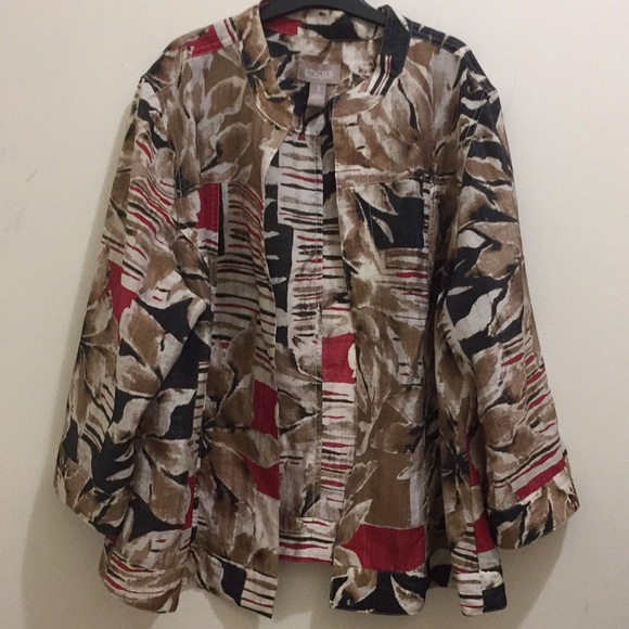 Chico’s printed light jacket (sz 3-XL sz 16) - Picture 1 of 10